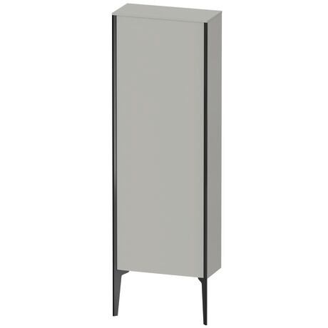 Semi-tall cabinet, XV1316RB207 Hinge position: Right, Concrete grey Matt, Decor, Profile colour: Black, Profile: Black