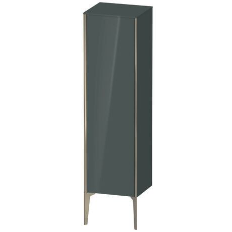 Semi-tall cabinet, XV1325LB138 Hinge position: Left, Dolomite Gray High Gloss, Lacquer, Profile colour: Champagne, Profile: Champagne