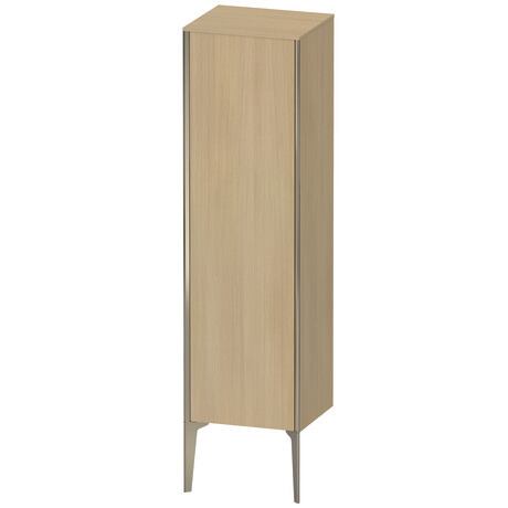 Semi-tall cabinet, XV1325LB171 Hinge position: Left, Mediterranean oak Matt, Real wood veneer, Profile colour: Champagne, Profile: Champagne