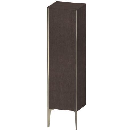 Semi-tall cabinet, XV1325LB172 Hinge position: Left, Brushed dark oak Matt, Real wood veneer, Profile colour: Champagne, Profile: Champagne