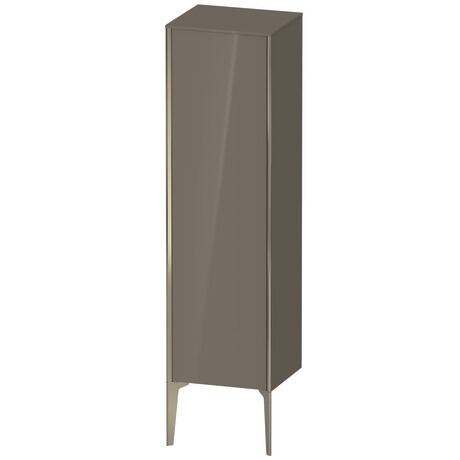 Semi-tall cabinet, XV1325LB189 Hinge position: Left, Flannel Grey High Gloss, Lacquer, Profile colour: Champagne, Profile: Champagne