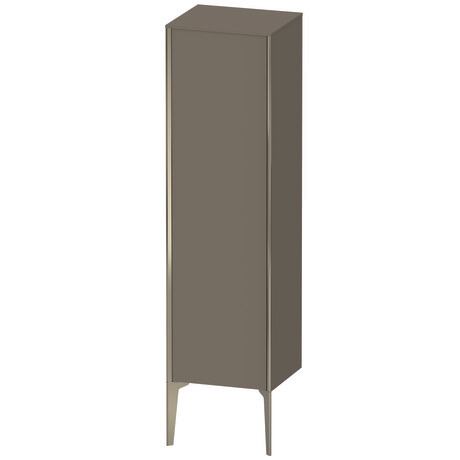 Semi-tall cabinet, XV1325LB190 Hinge position: Left, Flannel Grey Satin Matt, Lacquer, Profile colour: Champagne, Profile: Champagne