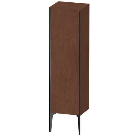 Semi-tall cabinet, XV1325LB213 Hinge position: Left, Front: Brushed oak Matt, Real wood veneer, Corpus: American walnut Matt, Real wood veneer, Profile colour: Black, Profile: Black