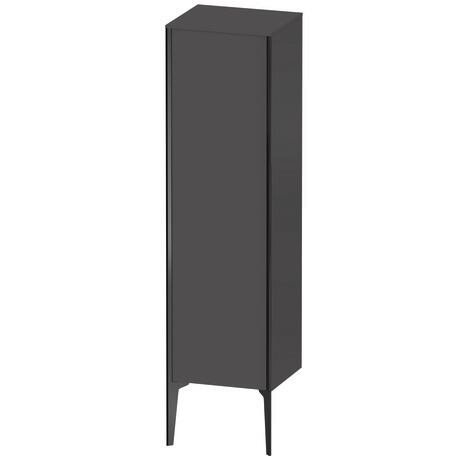 Semi-tall cabinet, XV1325LB249 Hinge position: Left, Graphite Matt, Decor, Profile colour: Black, Profile: Black