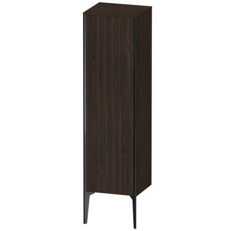 Semi-tall cabinet, XV1325LB269 Hinge position: Left, Brushed walnut Matt, Real wood veneer, Profile colour: Black, Profile: Black