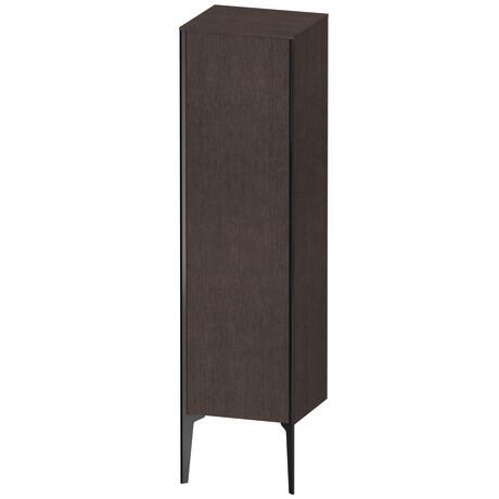 Semi-tall cabinet, XV1325LB272 Hinge position: Left, Brushed dark oak Matt, Real wood veneer, Profile colour: Black, Profile: Black