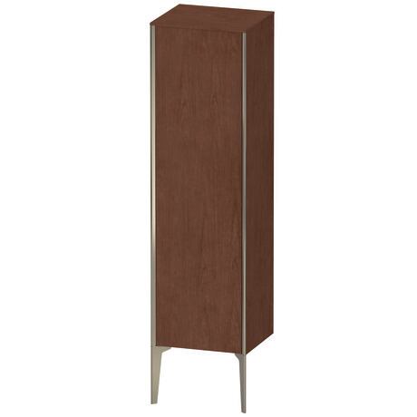 Semi-tall cabinet, XV1325RB113 Hinge position: Right, Front: Brushed oak Matt, Real wood veneer, Corpus: American walnut Matt, Real wood veneer, Profile colour: Champagne, Profile: Champagne