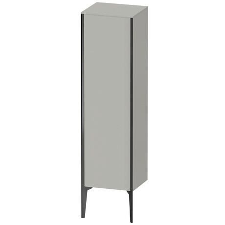 Semi-tall cabinet, XV1325RB207 Hinge position: Right, Concrete grey Matt, Decor, Profile colour: Black, Profile: Black