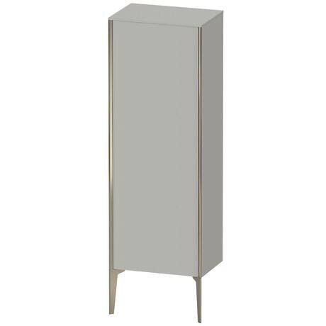 Semi-tall cabinet, XV1326LB107 Hinge position: Left, Concrete grey Matt, Decor, Profile colour: Champagne, Profile: Champagne