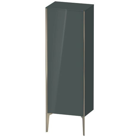 Semi-tall cabinet, XV1326LB138 Hinge position: Left, Dolomite Gray High Gloss, Lacquer, Profile colour: Champagne, Profile: Champagne