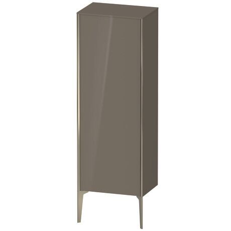 Semi-tall cabinet, XV1326LB189 Hinge position: Left, Flannel Grey High Gloss, Lacquer, Profile colour: Champagne, Profile: Champagne