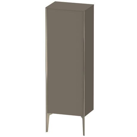 Semi-tall cabinet, XV1326LB190 Hinge position: Left, Flannel Grey Satin Matt, Lacquer, Profile colour: Champagne, Profile: Champagne