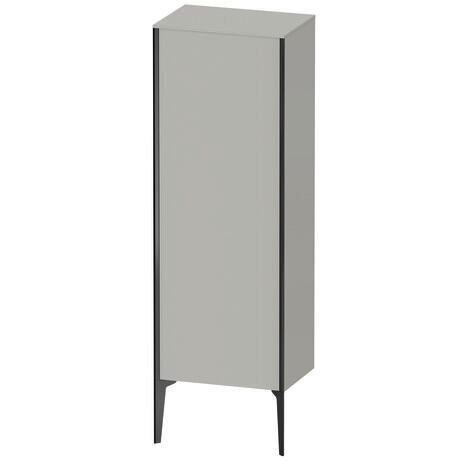 Semi-tall cabinet, XV1326LB207 Hinge position: Left, Concrete grey Matt, Decor, Profile colour: Black, Profile: Black