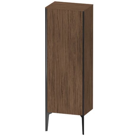 Semi-tall cabinet, XV1326LB221 Hinge position: Left, Walnut dark Matt, Decor, Profile colour: Black, Profile: Black