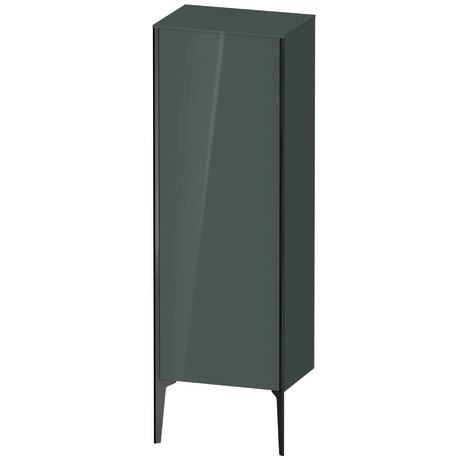 Semi-tall cabinet, XV1326LB238 Hinge position: Left, Dolomite Gray High Gloss, Lacquer, Profile colour: Black, Profile: Black