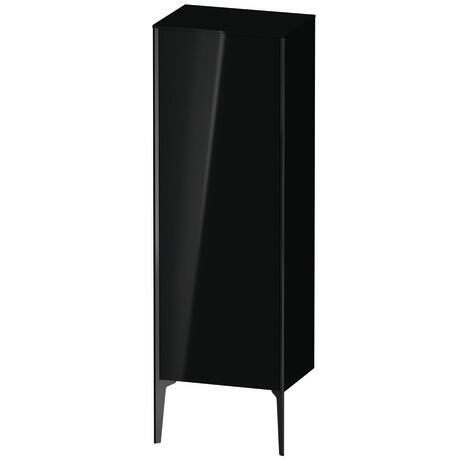 Semi-tall cabinet, XV1326LB240 Hinge position: Left, Black High Gloss, Lacquer, Profile colour: Black, Profile: Black