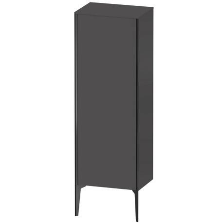 Semi-tall cabinet, XV1326LB249 Hinge position: Left, Graphite Matt, Decor, Profile colour: Black, Profile: Black