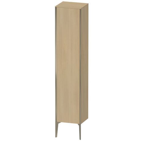 Tall cabinet, XV1335LB171 Hinge position: Left, Mediterranean oak Matt, Real wood veneer, Profile colour: Champagne, Profile: Champagne