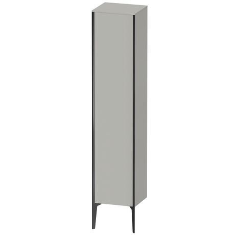 Tall cabinet, XV1335LB207 Hinge position: Left, Concrete grey Matt, Decor, Profile colour: Black, Profile: Black
