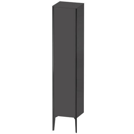 Tall cabinet, XV1335LB249 Hinge position: Left, Graphite Matt, Decor, Profile colour: Black, Profile: Black