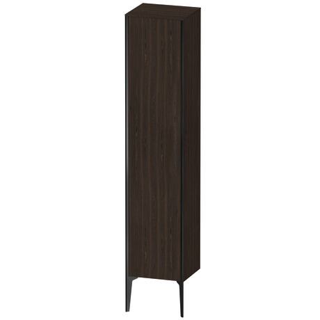 Tall cabinet, XV1335LB269 Hinge position: Left, Brushed walnut Matt, Real wood veneer, Profile colour: Black, Profile: Black