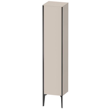 Tall cabinet, XV1335LB291 Hinge position: Left, taupe Matt, Decor, Profile colour: Black, Profile: Black