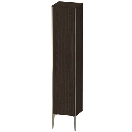 Tall cabinet, XV1335RB169 Hinge position: Right, Brushed walnut Matt, Real wood veneer, Profile colour: Champagne, Profile: Champagne
