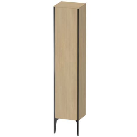Tall cabinet, XV1335RB271 Hinge position: Right, Mediterranean oak Matt, Real wood veneer, Profile colour: Black, Profile: Black