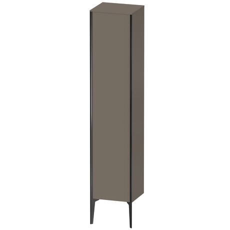 Tall cabinet, XV1335RB290 Hinge position: Right, Flannel Grey Satin Matt, Lacquer, Profile colour: Black, Profile: Black