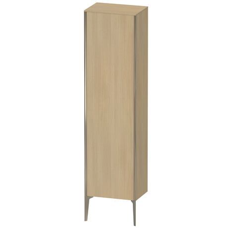 Tall cabinet, XV1336LB171 Hinge position: Left, Mediterranean oak Matt, Real wood veneer, Profile colour: Champagne, Profile: Champagne