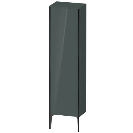 Tall cabinet, XV1336LB238 Hinge position: Left, Dolomite Gray High Gloss, Lacquer, Profile colour: Black, Profile: Black