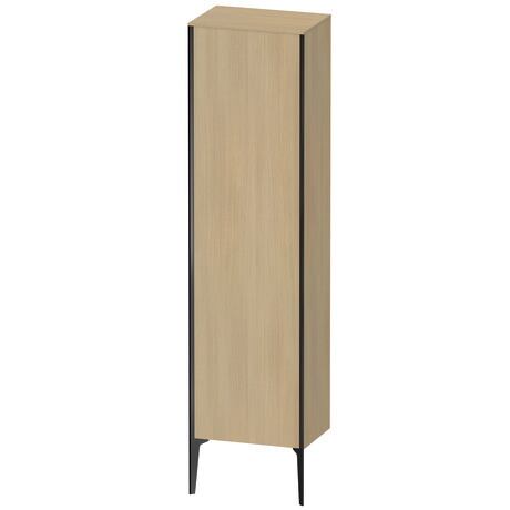 Tall cabinet, XV1336LB271 Hinge position: Left, Mediterranean oak Matt, Real wood veneer, Profile colour: Black, Profile: Black