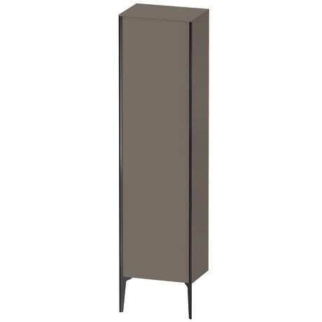Tall cabinet, XV1336LB290 Hinge position: Left, Flannel Grey Satin Matt, Lacquer, Profile colour: Black, Profile: Black