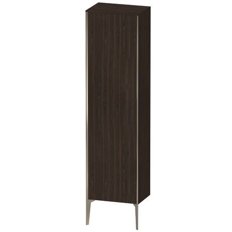 Tall cabinet, XV1336RB169 Hinge position: Right, Brushed walnut Matt, Real wood veneer, Profile colour: Champagne, Profile: Champagne