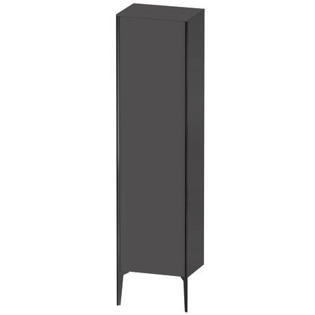 Tall cabinet, XV1336RB249 Hinge position: Right, Graphite Matt, Decor, Profile colour: Black, Profile: Black