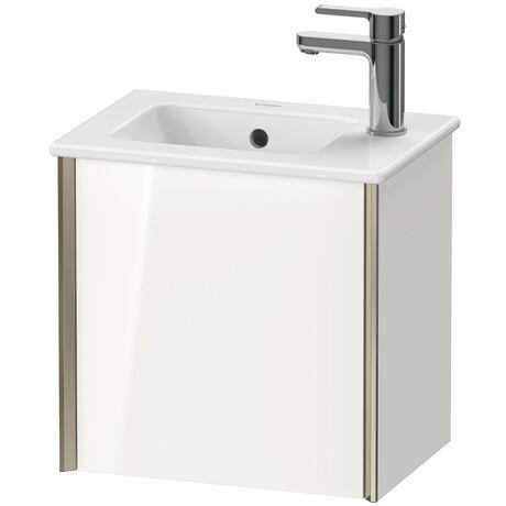 Vanity unit wall-mounted, XV4024RB122 White High Gloss, Decor, Profile: Champagne