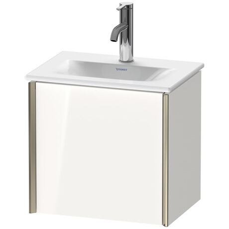 Vanity unit wall-mounted, XV4030LB185 White High Gloss, Lacquer, Profile: Champagne