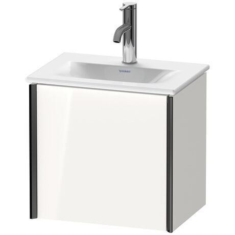 Vanity unit wall-mounted, XV4030RB285 White High Gloss, Lacquer, Profile: Black