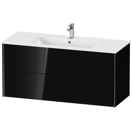 Vanity unit wall-mounted, XV41280B240 Black High Gloss, Lacquer, Profile: Black