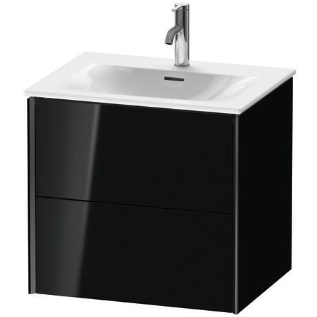 Vanity unit wall-mounted, XV41320B240 Black High Gloss, Lacquer, Profile: Black