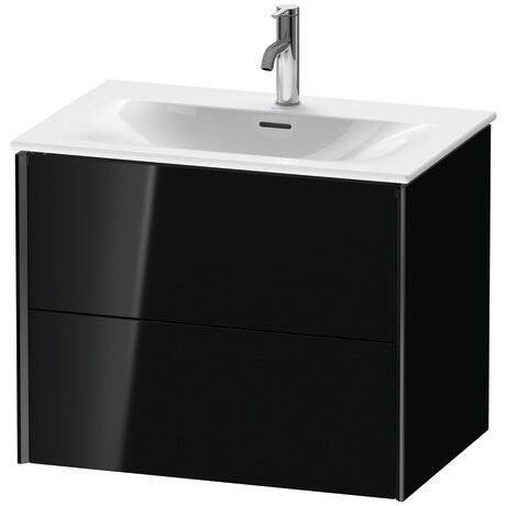 Vanity unit wall-mounted, XV41330B240 Black High Gloss, Lacquer, Profile: Black