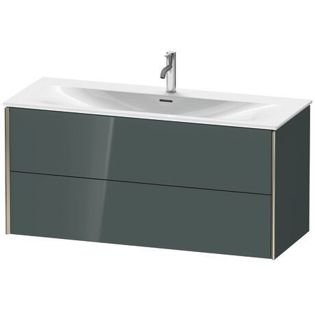 Vanity unit wall-mounted, XV41360B138 Dolomite Gray High Gloss, Lacquer, Profile: Champagne