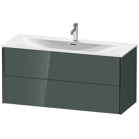 Vanity unit wall-mounted, XV41360B238 Dolomite Gray High Gloss, Lacquer, Profile: Black