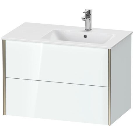 Vanity unit wall-mounted, XV41590B185 White High Gloss, Lacquer, Profile: Champagne