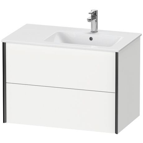 Meuble sous lavabo suspendu, XV41590B218 Blanc mat, Décor, Profilé: Noir