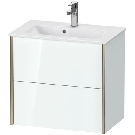 Vanity unit wall-mounted, XV41780B185 White High Gloss, Lacquer, Profile: Champagne