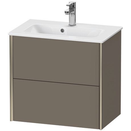 挂壁式浴柜, XV41780B190 法兰绒灰色 哑光缎面, 清漆, 包边: 香槟色