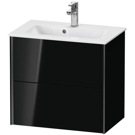 挂壁式浴柜, XV41780B240 黑色 高光, 清漆, 包边: 黑色