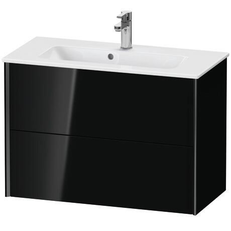Vanity unit wall-mounted, XV41790B240 Black High Gloss, Lacquer, Profile: Black
