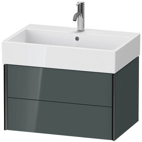 Mueble bajo lavabo suspendido, XV43350B238 Gris (Dolomiti) Brillante, Lacado, Perfil: Negro